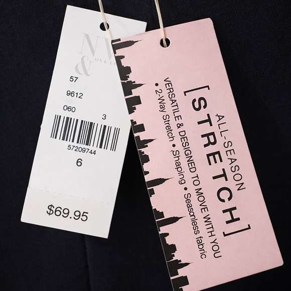 NWT 7th Avenue Asymmetrical Cascading Black Ruffle Suiting Stretch Skirt - Picture 2 of 5